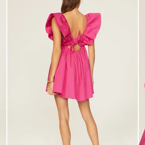 For Love And Lemons Clementine Pink Mini Dress - Picture 4 of 12